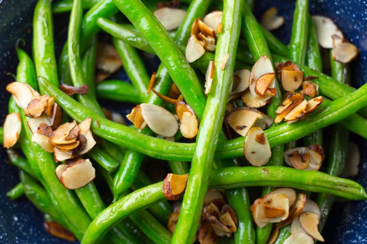 Green Beans with Tamari Almonds | Kasia Kines - Functional Nutrition
